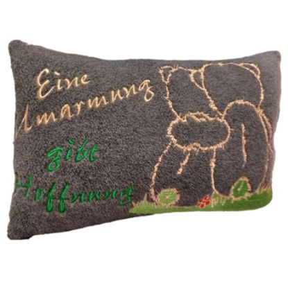 Bild von Kleines Kuschelkissen "Umarmung/Hoffnung" 