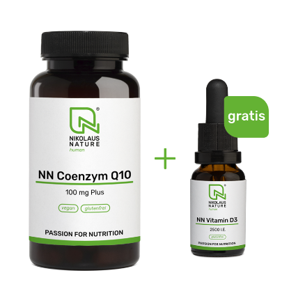 Zeige Details für NN Coenzym Q10 100 mg + GRATIS NN Vitamin D3 2500 Bild von NN Coenzym Q10 100 mg + GRATIS NN Vitamin D3 2500