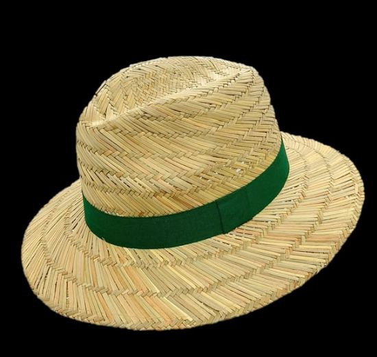 Picture of  Strohhut mit grünem Band