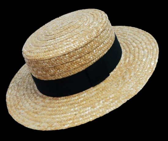 Picture of Bortenstroh mit schwarzem Band